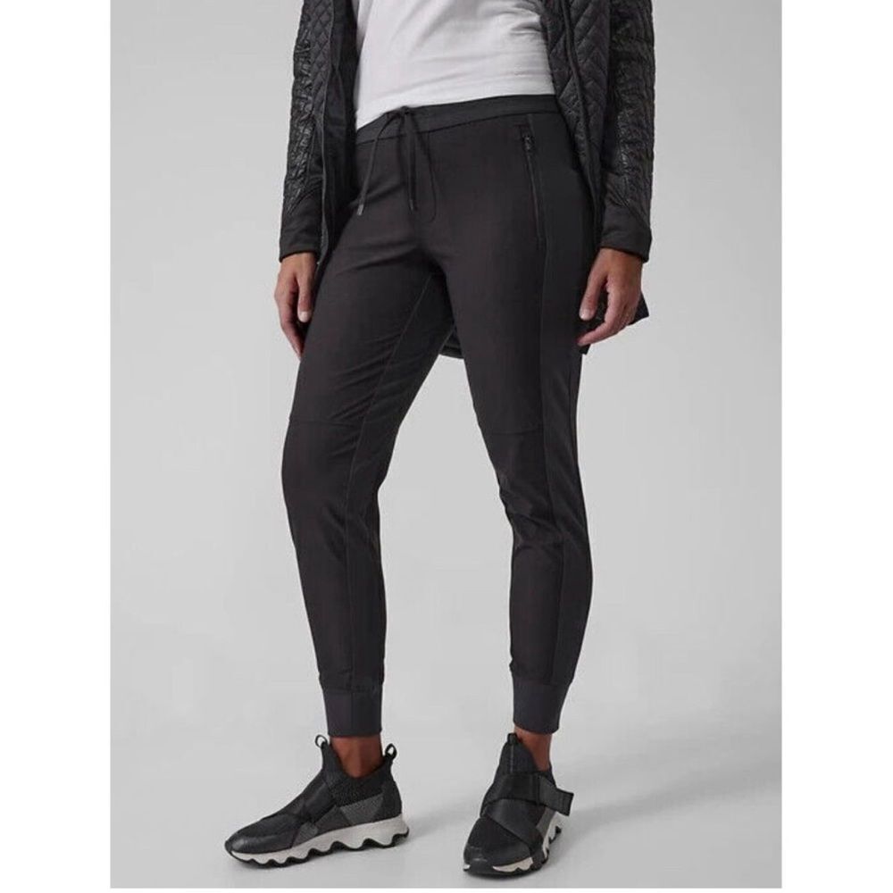 ATHLETA Headlands Hybrid Trek Jogger Pants Sz 2 Tall in Black Pantalon‎